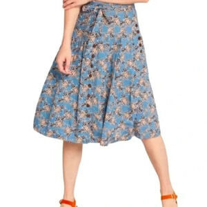 MODCLOTH Bring to Life Pleated Skirt size 14